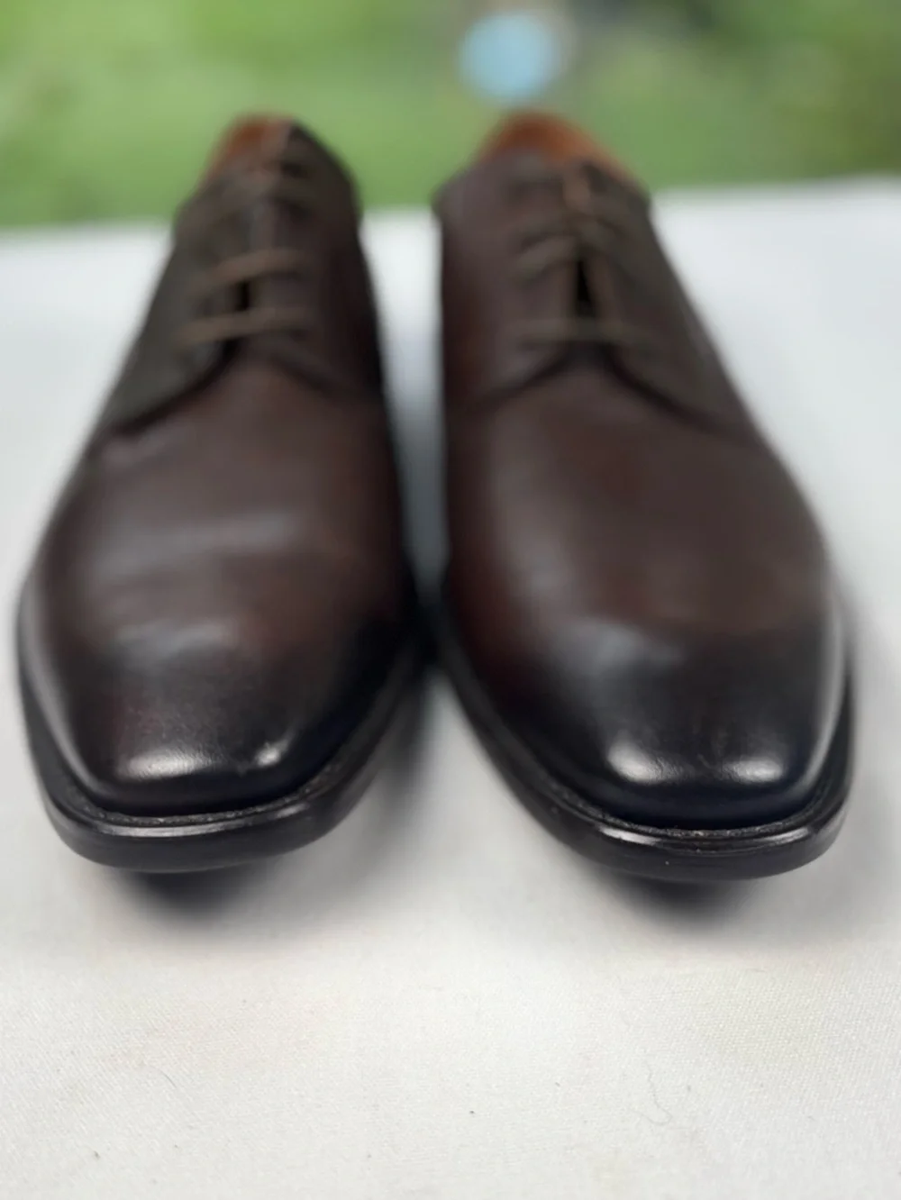 Donald J. Pliner Borak Men's Dark Brown Leather Derby Shoes Size 11 M